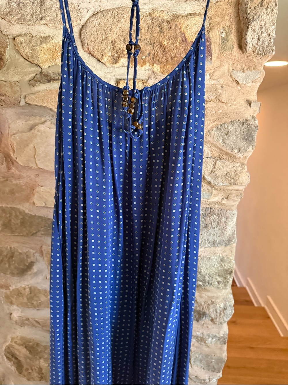 J. Crew Navy Blue Polka Dot Maxi Sundress - Picture 4 of 8